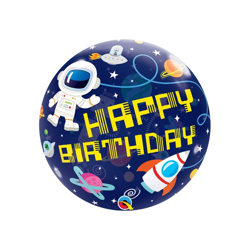 Space Birthday Bubble Balloon