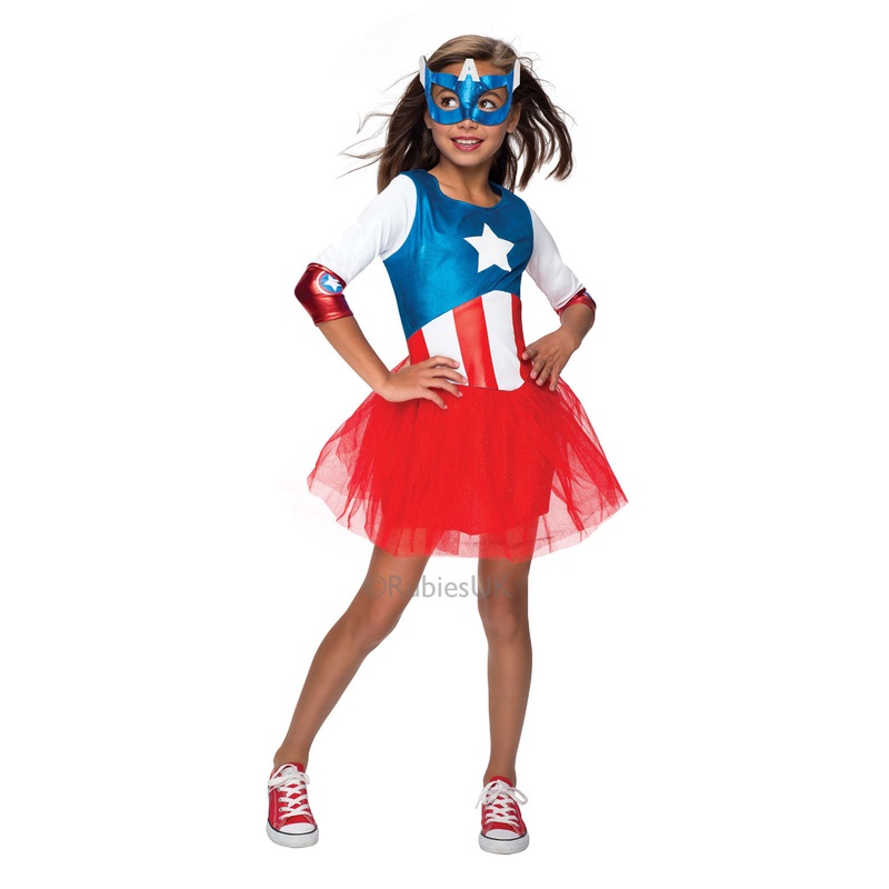 Captain American Girls Costume Child