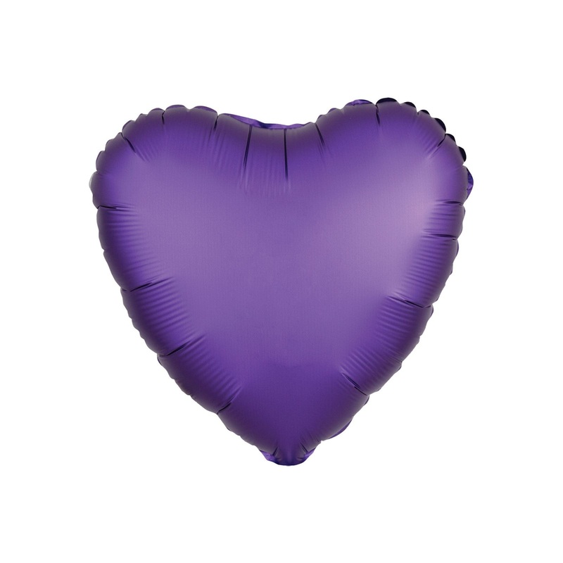 Silk Lustre Purple Heart Balloon