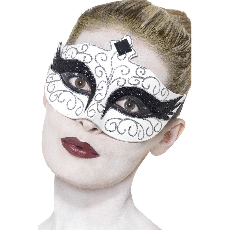 White Gothic Swan Eyemask