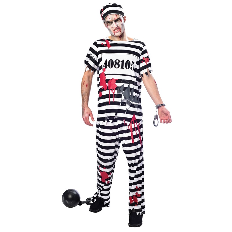 Zombie Convict Man Costume