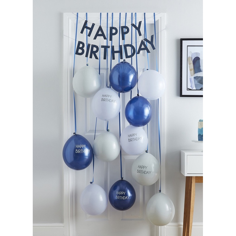 Blue Birthday Surprise Balloon Door Kit