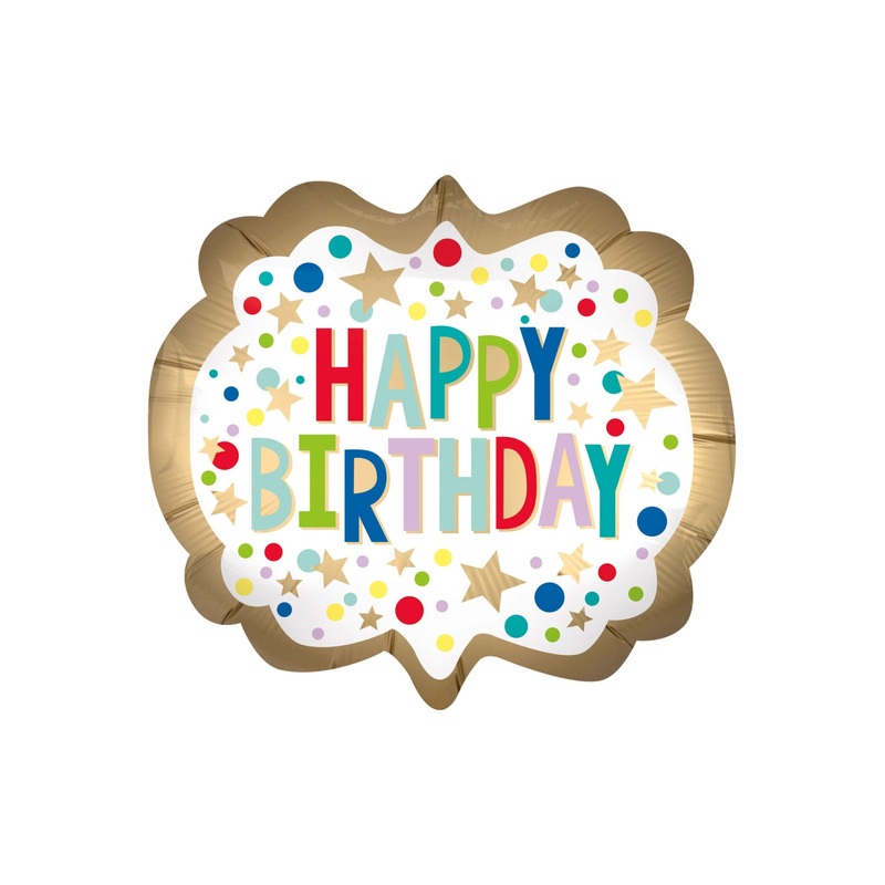 Satin Happy Birthday SuperShape Balloon