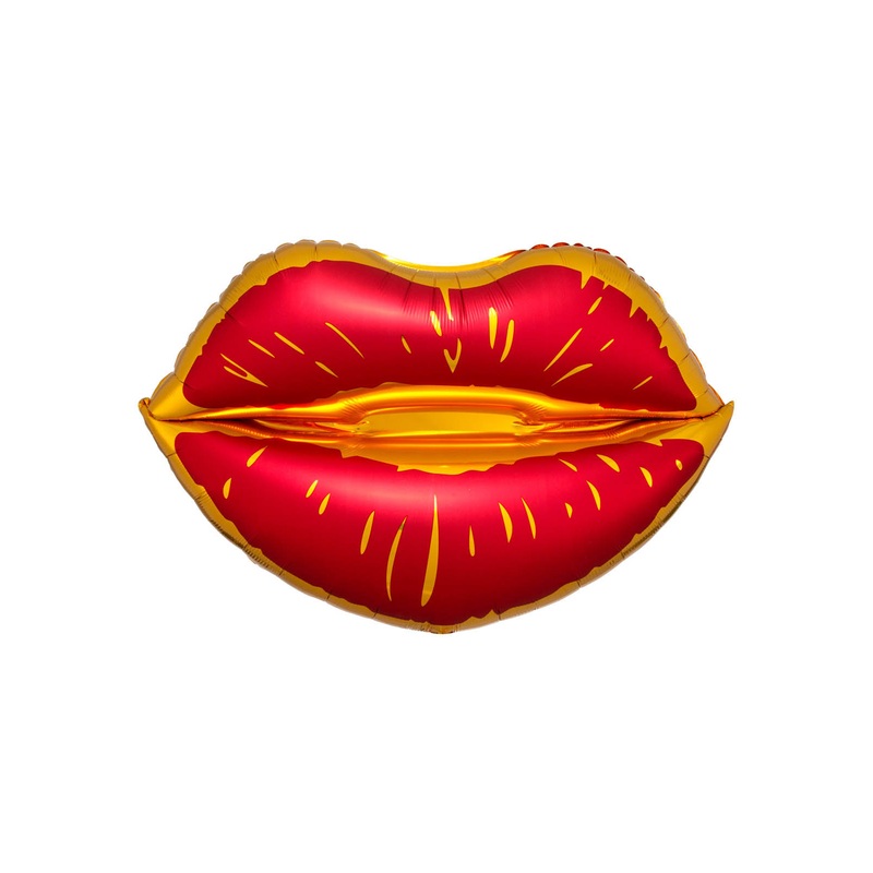 Satin Sangria Lips Valentines Foil Balloon