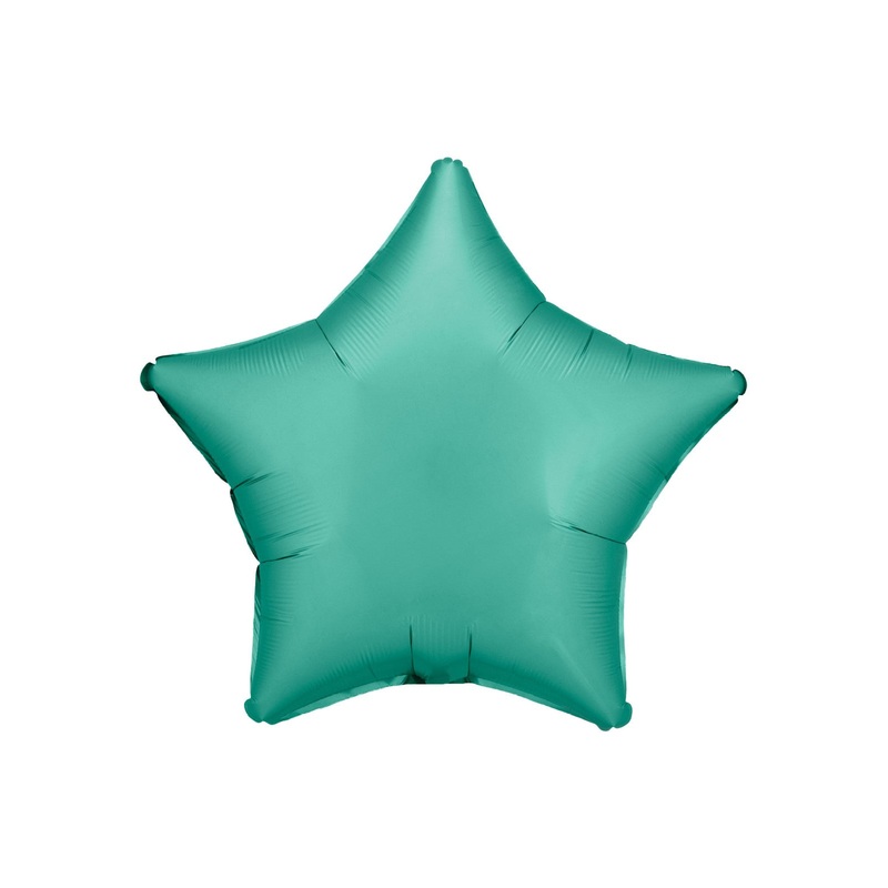 Silk Lustre Jade Green Star Balloon