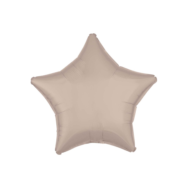 Silk Lustre Latte Star Balloon