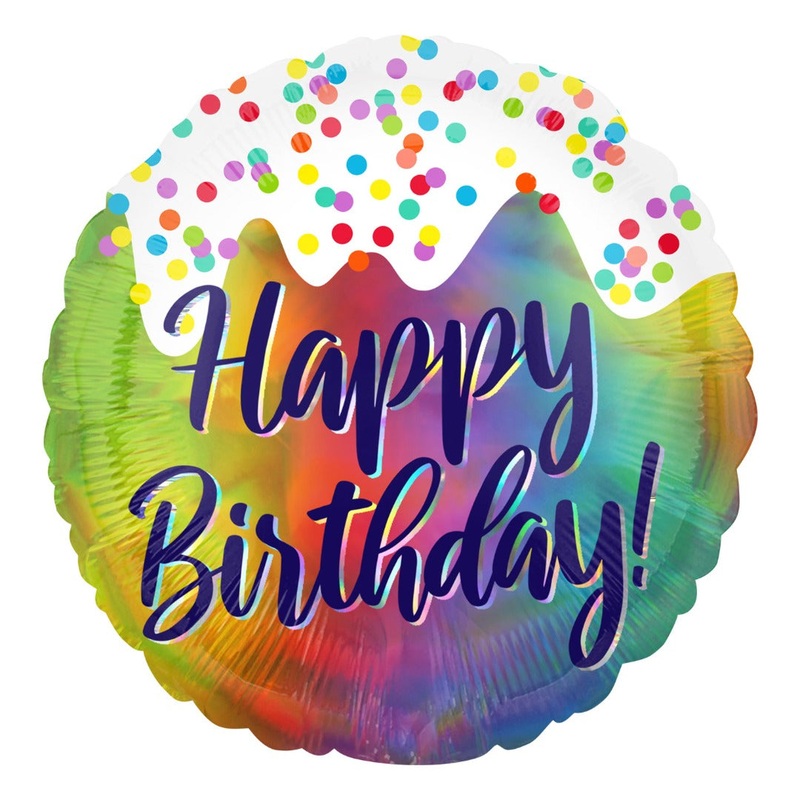 17'' Happy Birthday Sprinkles Foil Balloon