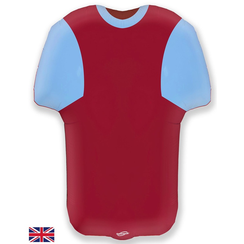 24'' Claret / Blue Metallic Sport Shirt / Football Shirt Foil Balloon