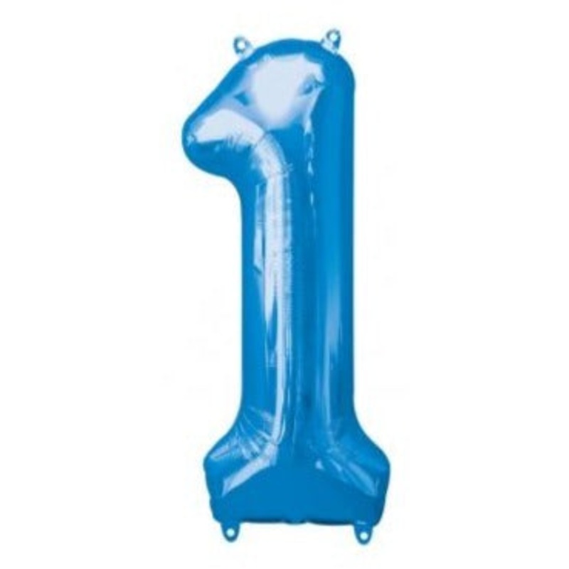 34'' SHAPE FOIL NUMBER 1 - BLUE (ANAGRAM)