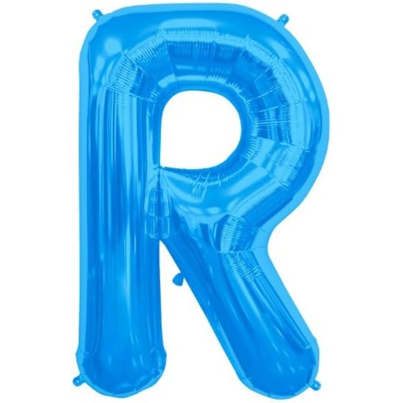 34'' SUPER SHAPE FOIL LETTER R - BLUE