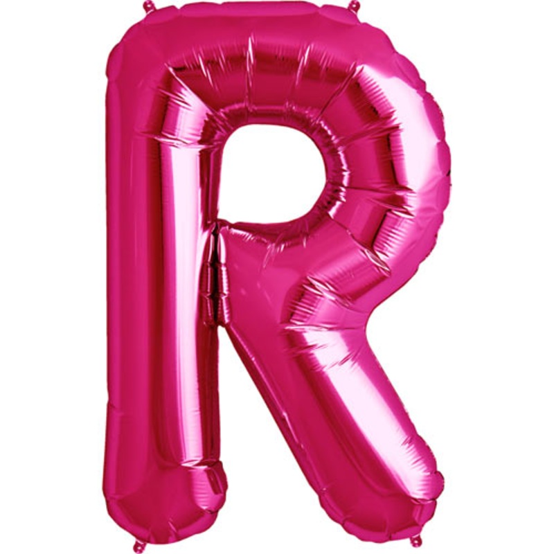 34'' SUPER SHAPE FOIL LETTER R - MAGENTA