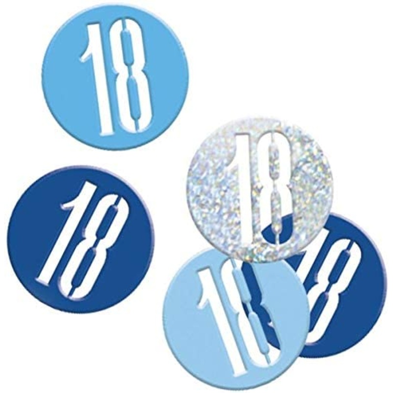 BLUE GLITZ 18 BIRTHDAY CONFETTI 14G