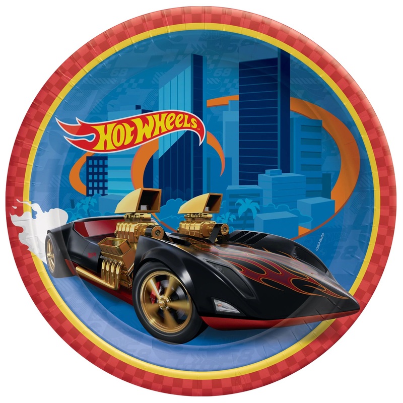 Assiettes 7po (8)  - Hot Wheels