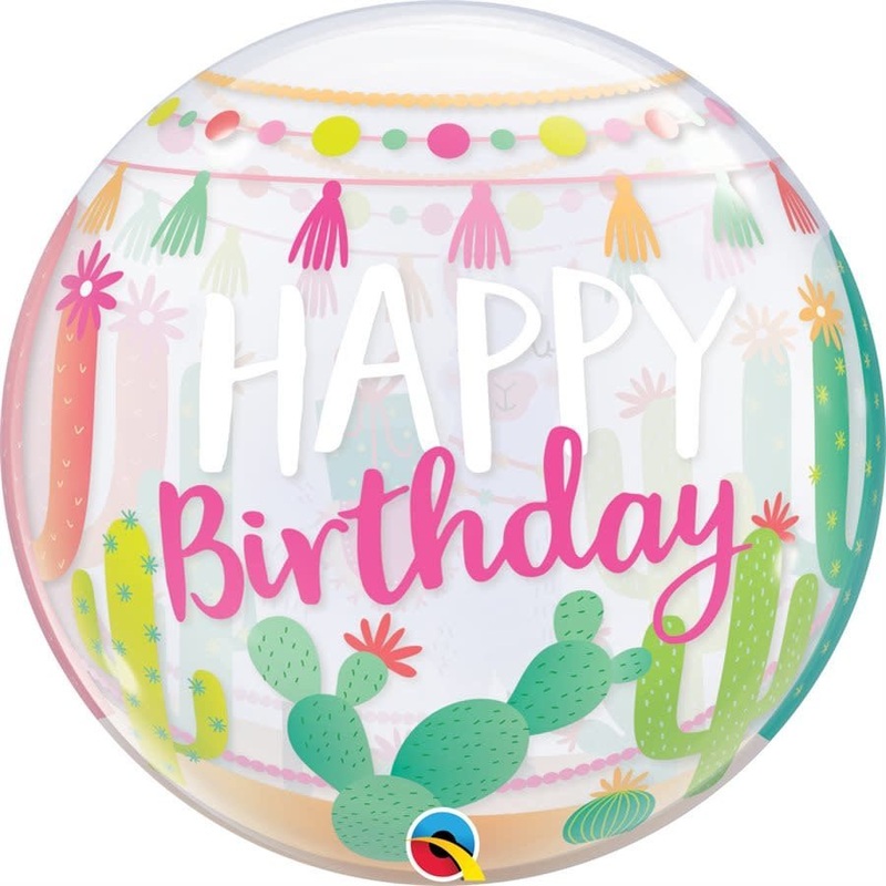 Ballon Bubbles - Happy Birthday Lama
