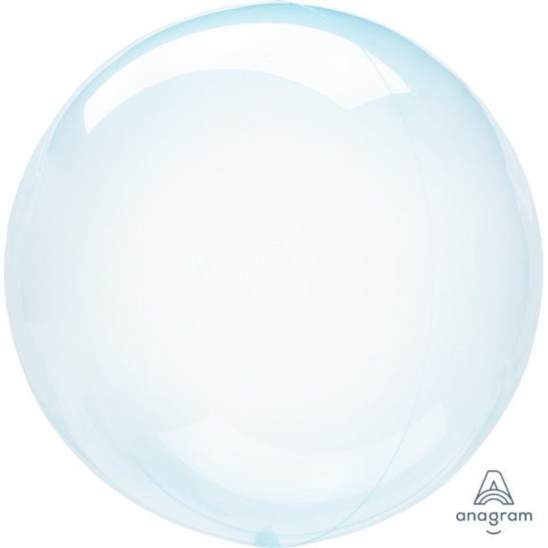 Ballon Clearz (Transparent) Rond 18Po De Plastique - Bleu