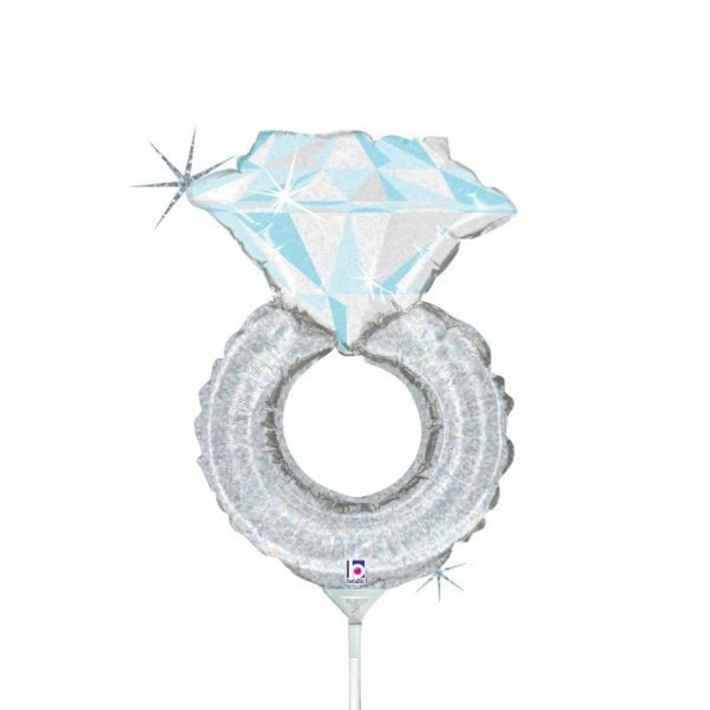 Ballon Mini Mylar (14Po) - Bague De Fianailles