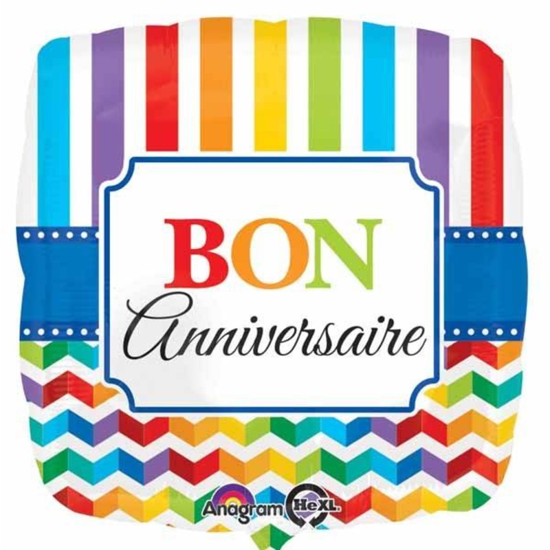 Ballon Mylar 18Po - Bon Anniversaire