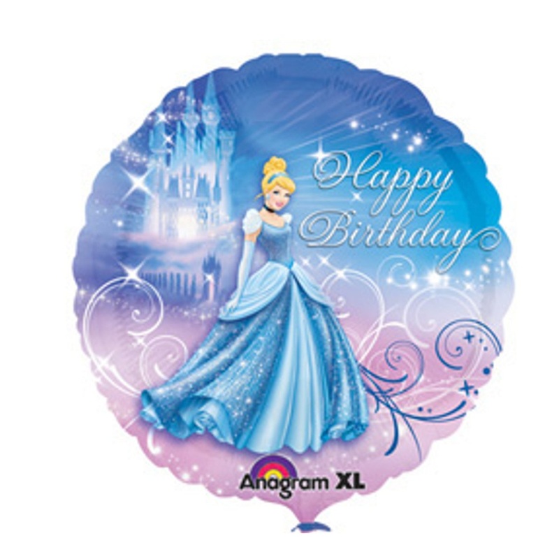 Ballon Mylar 18Po - Cendrillon "Happy Birthday"