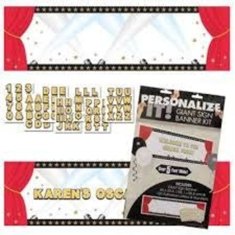 Bannire Gante Personnalisable (65"X20)  Hollywood