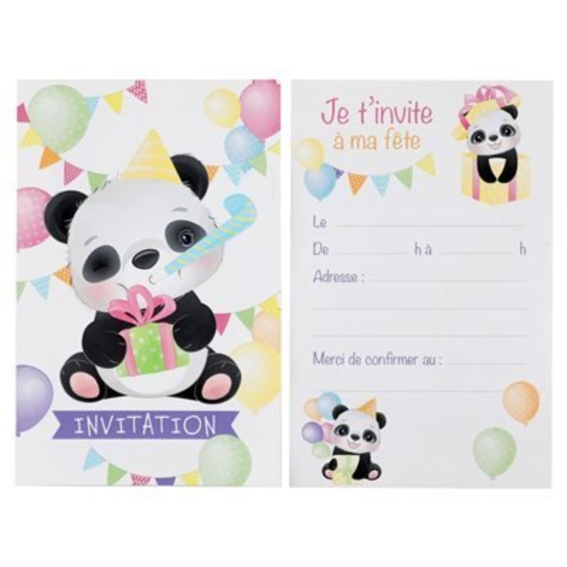 Carte d'invitation (6) - Panda