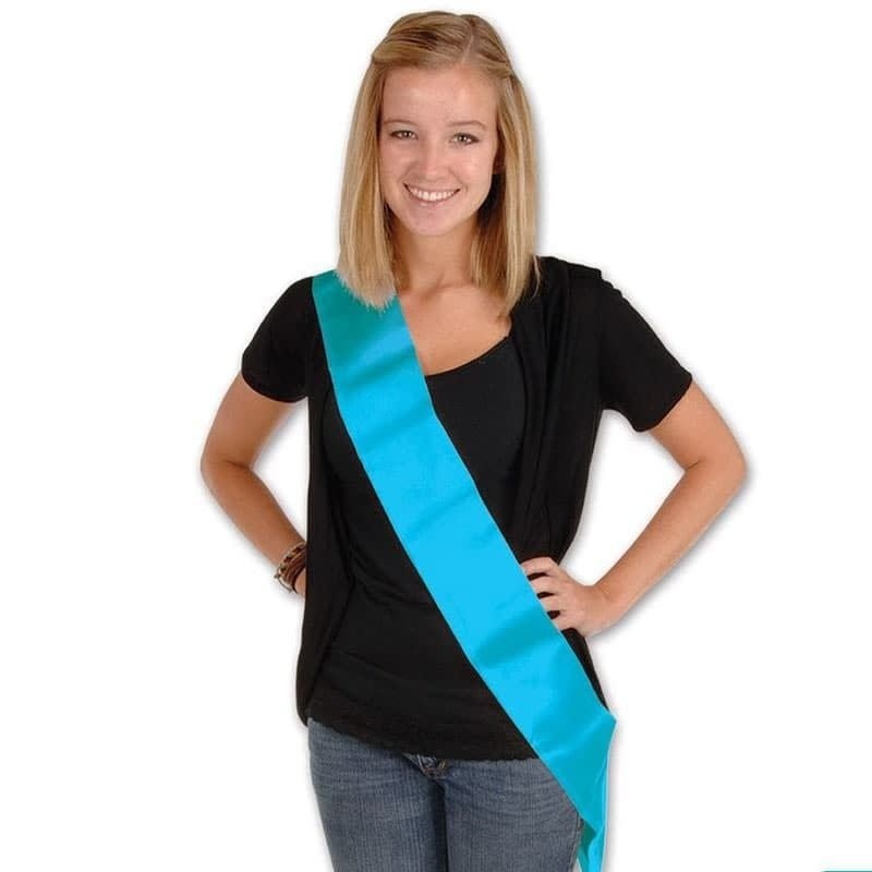 charpe/Sash - Satin Turquoise