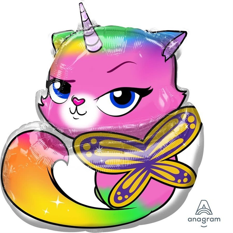 Ballon Mylar Supershape - Kitty Licorne