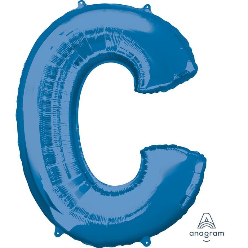 Ballon Mylar Supershape - Lettre C Bleu