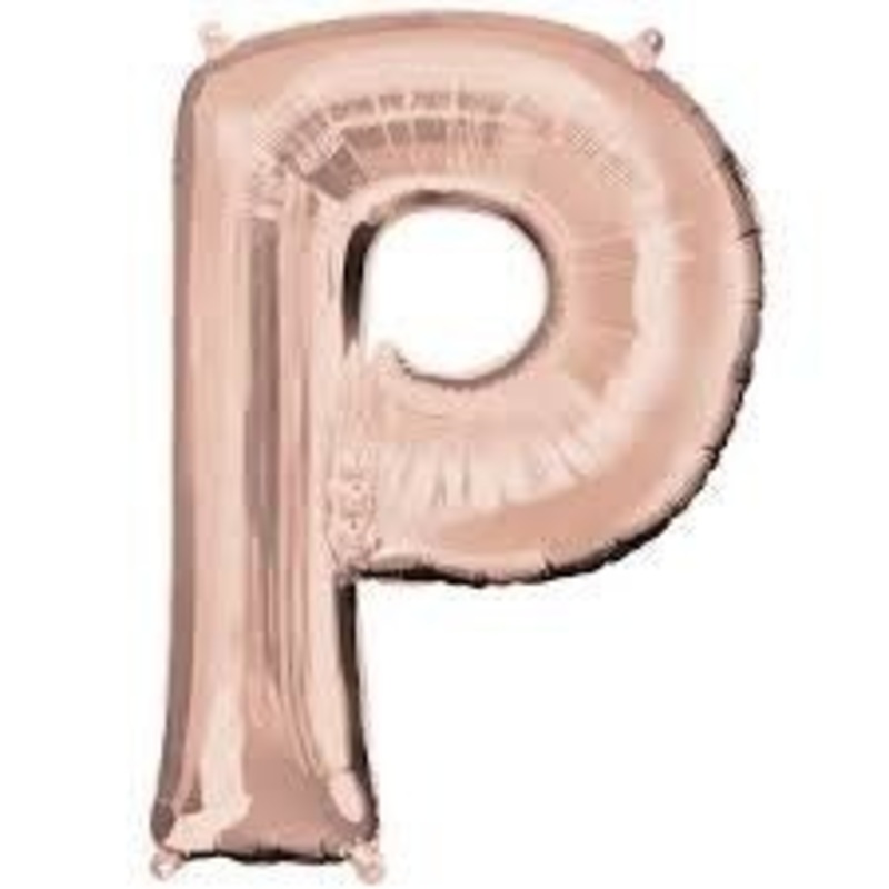 Ballon Mylar Supershape - Lettre P - Rosegold