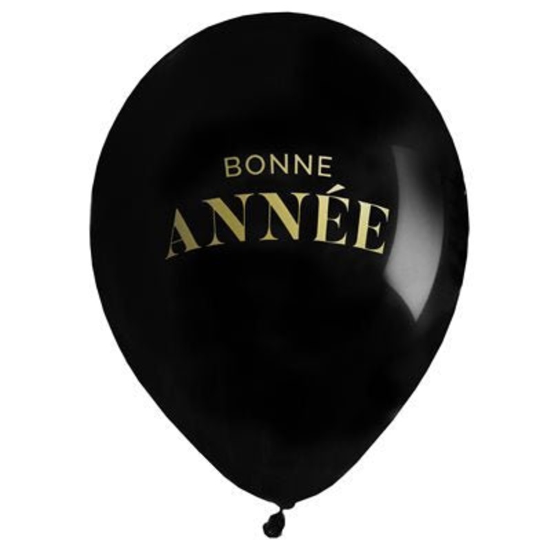 Ballons Latex 9po Noir (6) - Bonne Anne