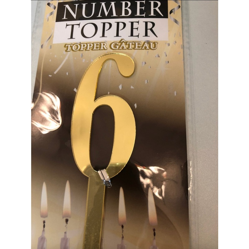 Chiffre Pour Gteau #6 - Or