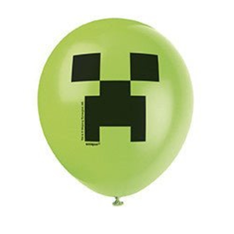 Sac De 8 Ballons En Latex 12" - Pixel (Minecraft)