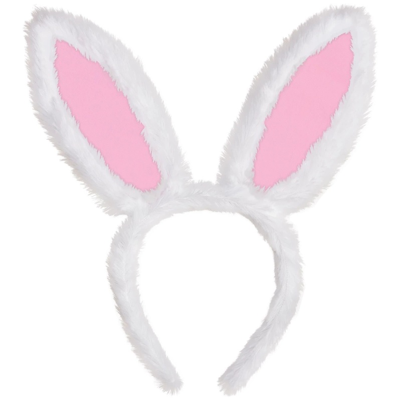 Serre-Tte Oreilles De Lapin - Rose Et Blanc