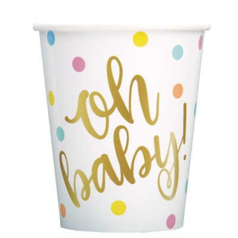 Verre De Carton 9Oz (8) - Oh Baby