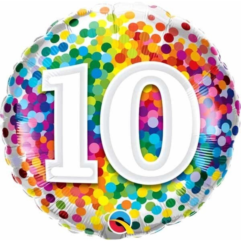 Ballon Mylar 18Po - 10 Confetti