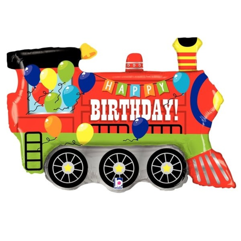 Ballon Mylar Supershape 37po - Train de la fte