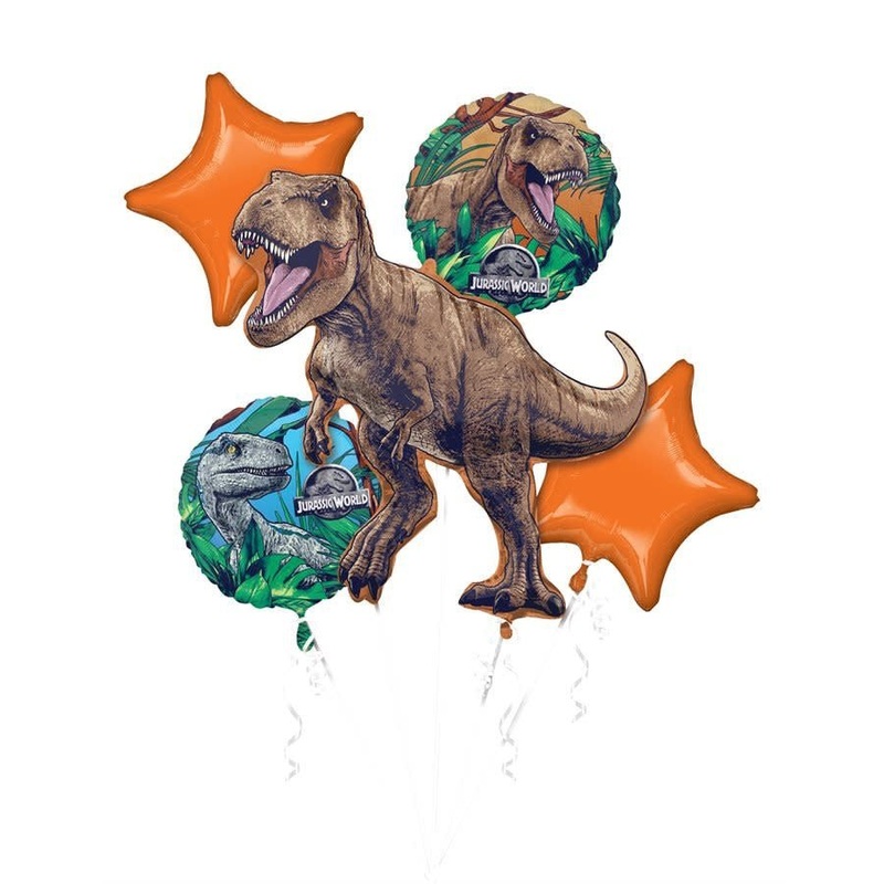 Bouquet De 5 Ballons Mylar - Jurassic World