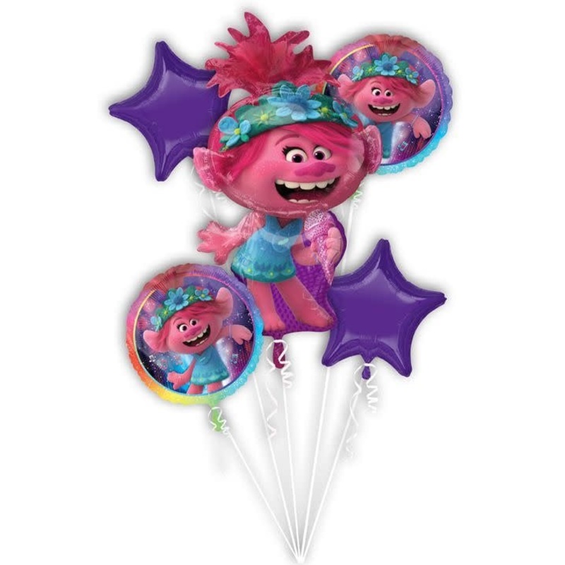 Bouquet De 5 Ballons Mylar - Trolls