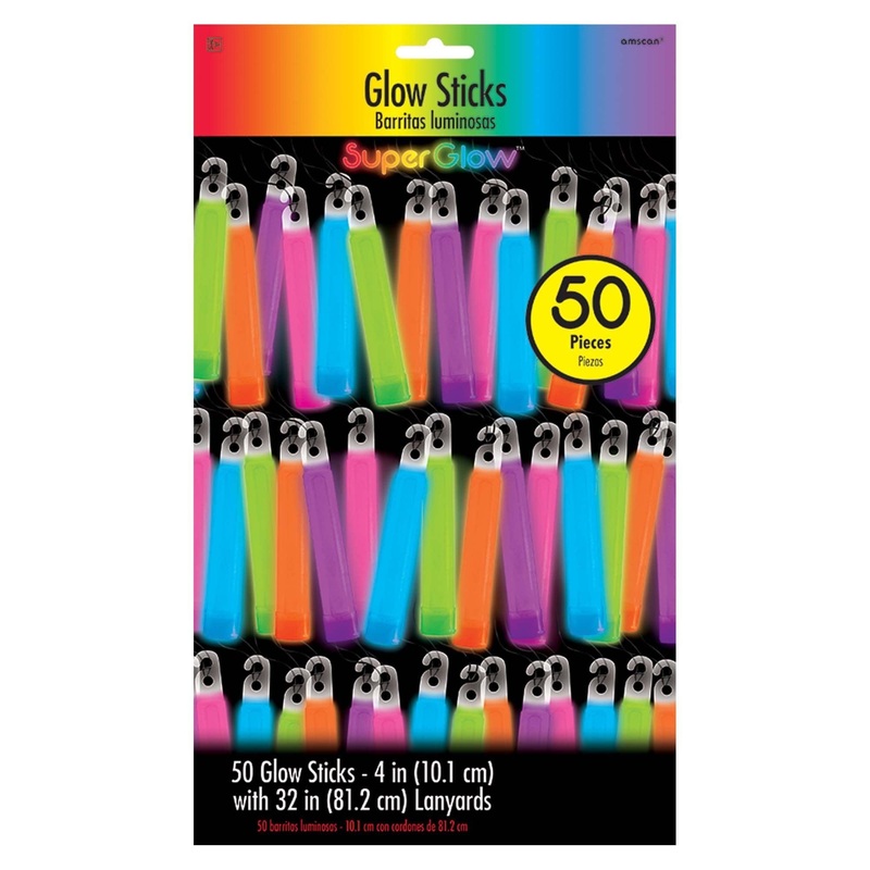 Bton Lumineux  4'' (50) Avec Corde - Multicolore