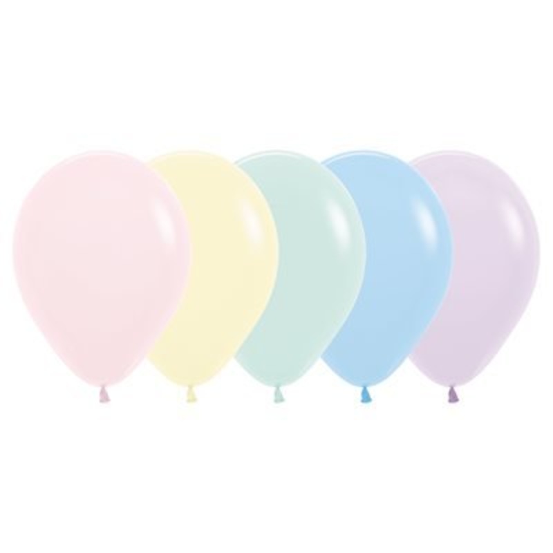 Sac De 50 Ballons 11Po - Couleurs Assorties Pastel