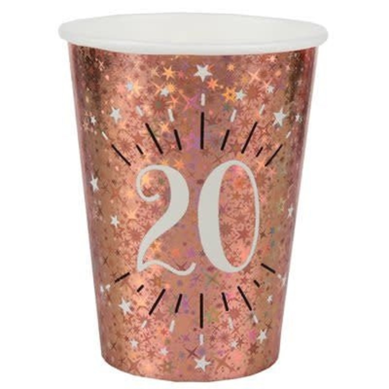 Verres 9 0z - tincelant Rose Gold 20 Ans  (10)