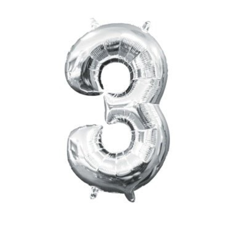Ballon Mylar 16" - 3 Argent