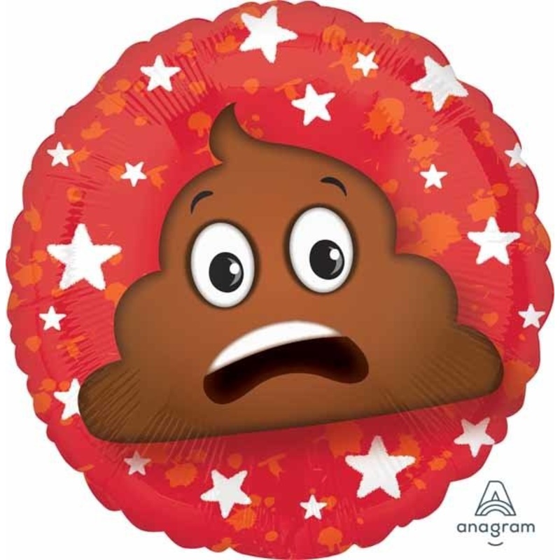 Ballon Mylar 18Po - Emoji Caca Epic Party