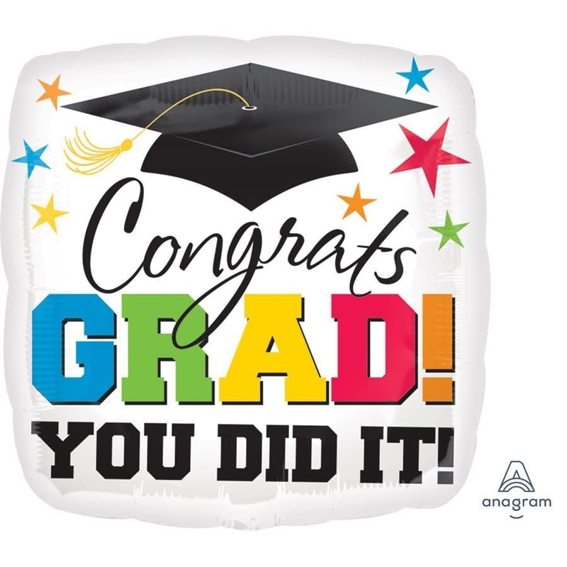 Ballon Mylar Supershape - Congrats Grad You Did It!
