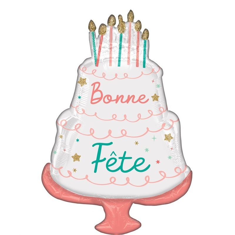 Ballon Mylar Supershape - Gteau Bonne Fte