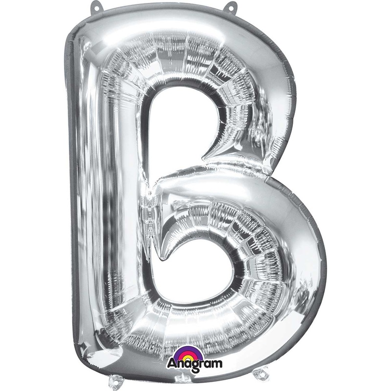 Ballon Mylar Supershape Lettre B - Argent