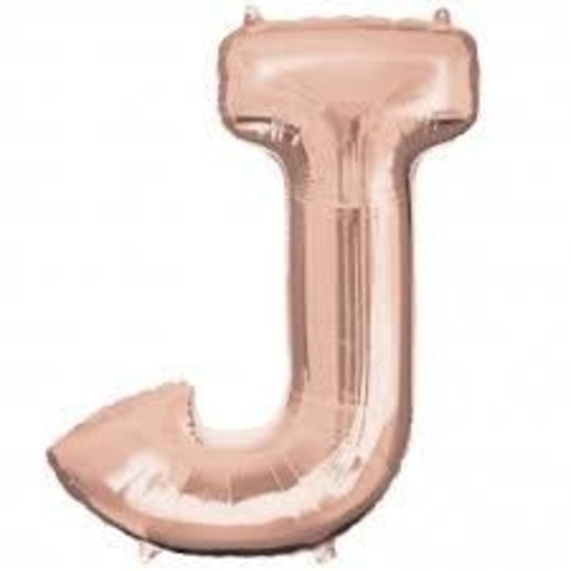 Ballon Mylar Supershape - Lettre J Rosegold