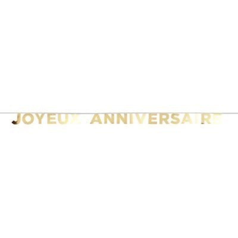 Bannire Joyeux Anniversaire Or
