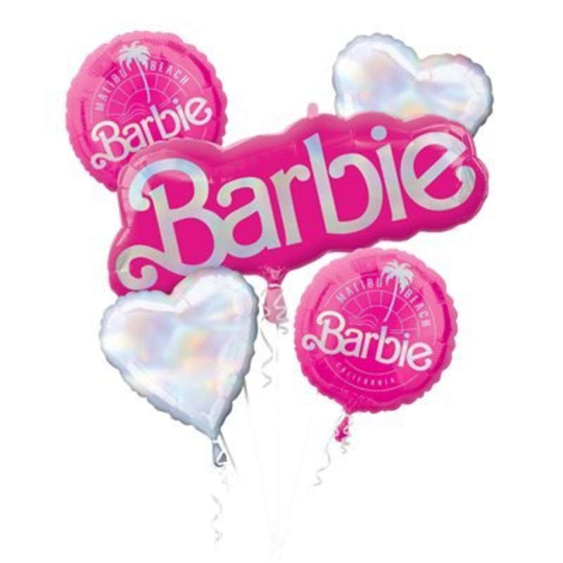 Bouquet De 5 Mylar - Barbie