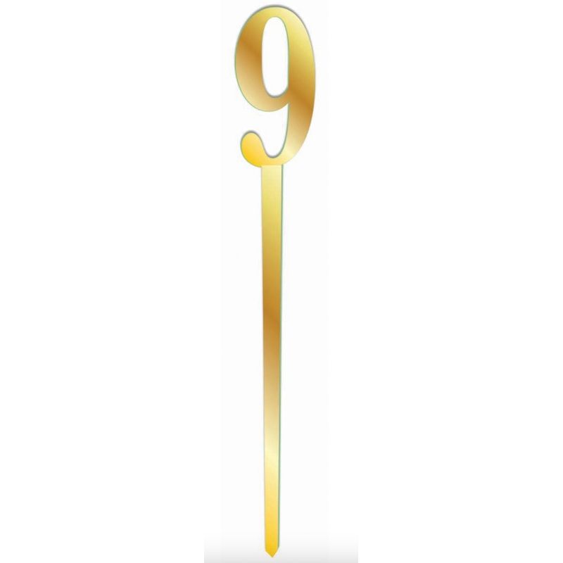 Chiffre Pour Gteau #9 - Or