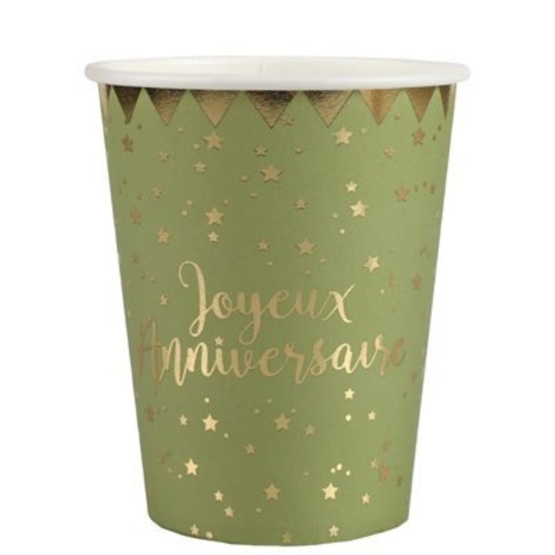 Verres 9Oz - Joyeux Anniversaire Sauge (10)